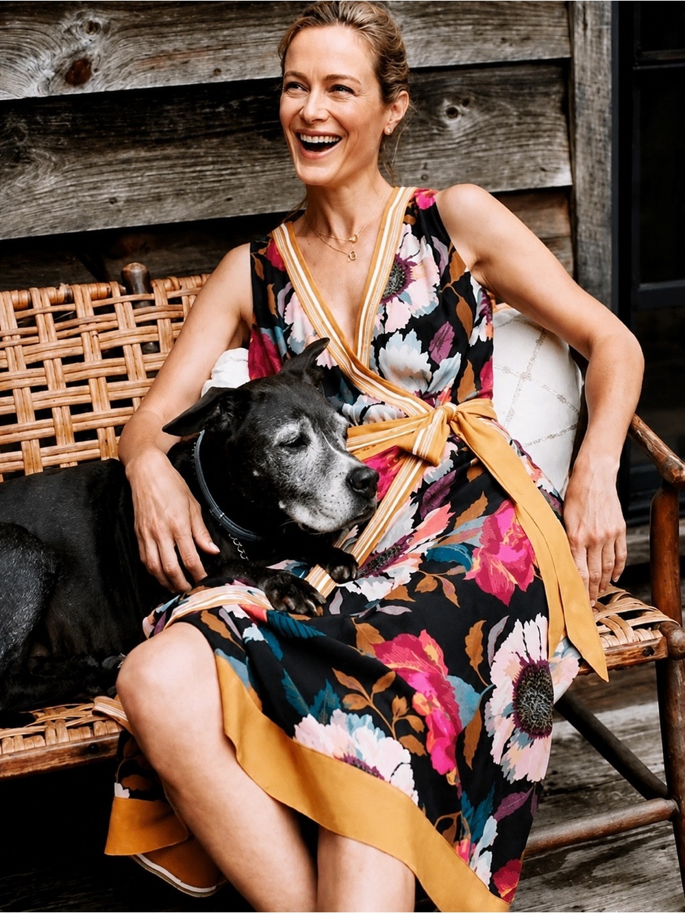 Anthropologie Maeve | Rare Cottage Core Botanica Wrap Midi Dress ~ US 14 - Picture 2 of 9